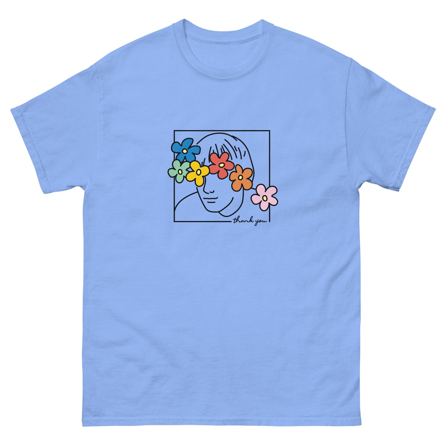 Floral Face Tee | Spring Colours