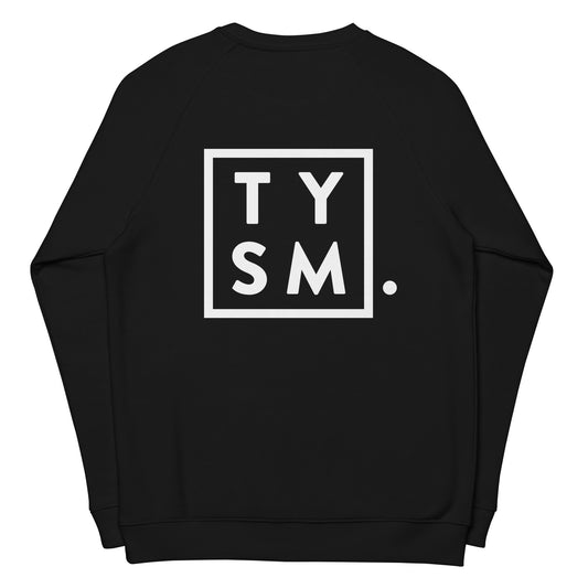 TYSM Crew Neck Sweater | White Logo