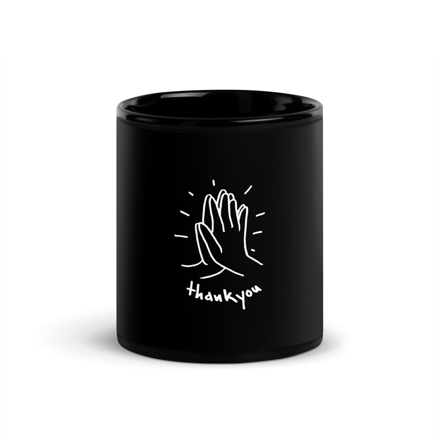 Hi-Five Glossy Mug | Black