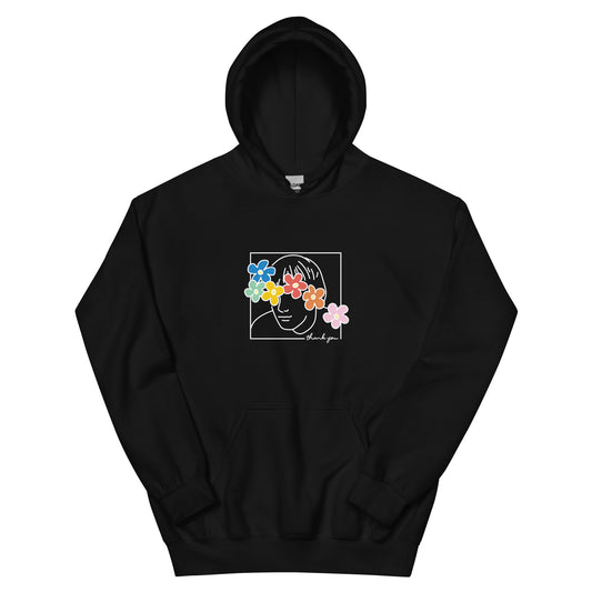 Floral Face Hoody