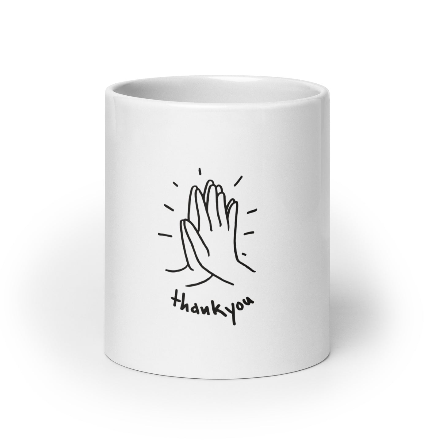 Hi-Five Glossy Mug | White